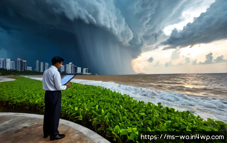 디스토피아적 미래 예측의 과학적 근거 - Photorealistic climate science research scene in Malaysia: a Malay environmental scientist in modest...